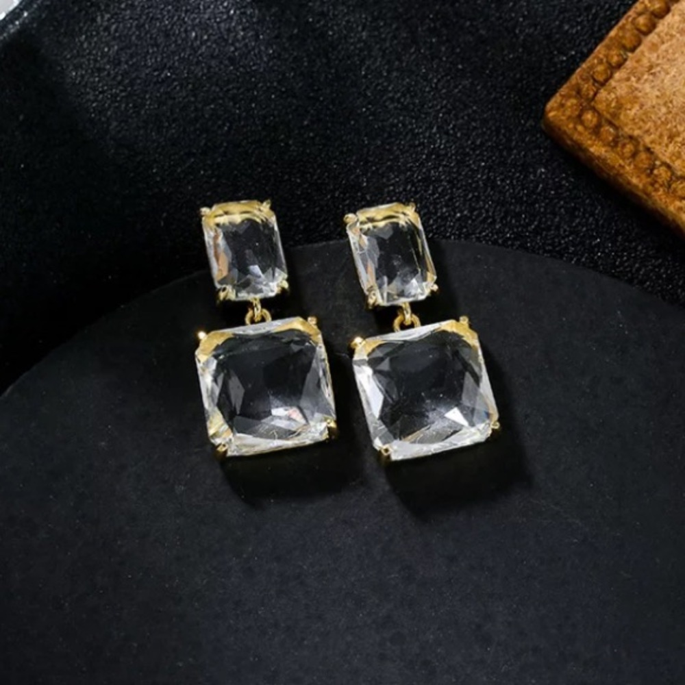 Transparent Square Earrings
